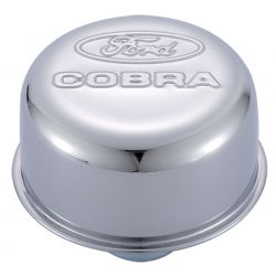1964-73 BREATHER CAP, "COBRA"- POLISHED, PUSH IN STYLE